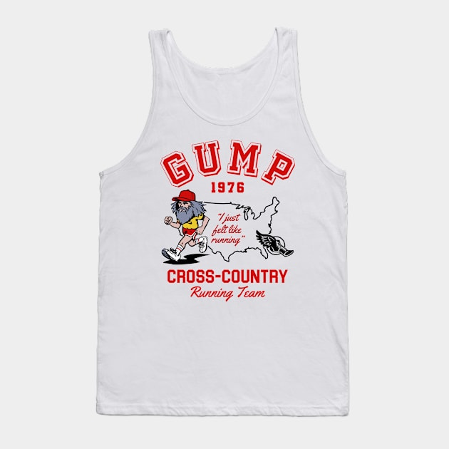 Team Gump Cross Country Team Tank Top by Three Meat Curry